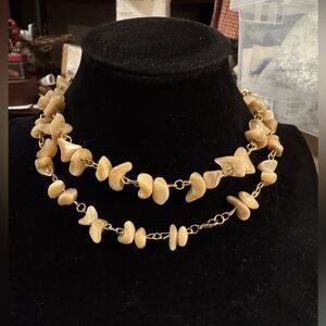 Mother of Pearl Mermaid Core Necklace 31-1/2 Inches Beach Ocean Boho